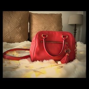 Michael Kors coral leather bag